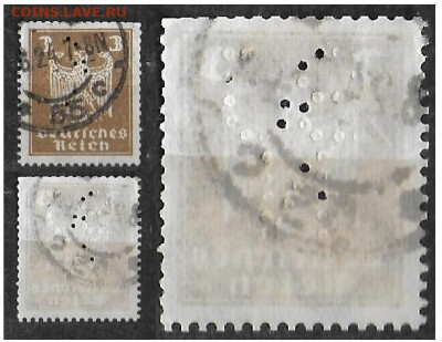 ГЕРМАНИЯ Марки с перфинами 5 - Г5