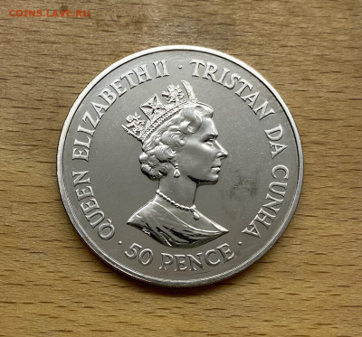 Крона Тристан-да-Кунья 50 пенсов 1999 Черчилль авиация - IMG_3662.JPG