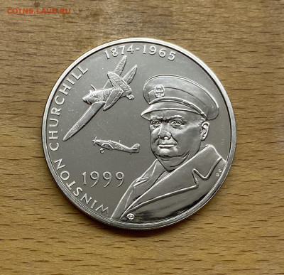 Крона Тристан-да-Кунья 50 пенсов 1999 Черчилль авиация - IMG_3659.JPG