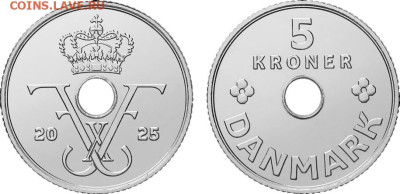 НОВОСТИ - Дания монета 2025 крона5 а