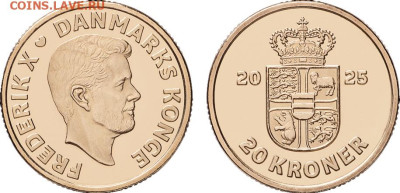 НОВОСТИ - Дания монета 2025 крона20 а