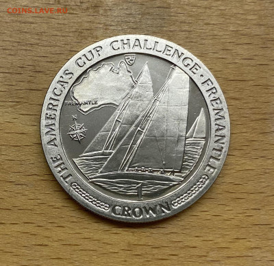 Шайба Остров Мэн 1 крона 1987 Регата Кубок Америки Фримантл - IMG_3564.JPG