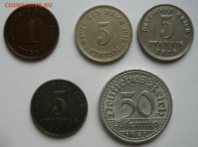 Германия 1,5,50 пфеннига 1907-21гг.5 мон.До 7.12. 22.00 мск - P1470303.JPG
