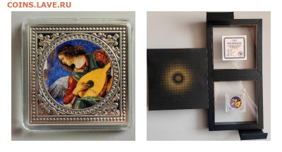 1доллар 2018 Ниуэ. Ангел, играющий на лютне, Ag999, до 09.12 - Ю Ангелы Лютень-0