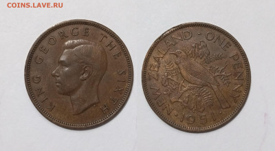 Новая Зеландия 1 пенни 1951 г Георг VI - 5.12 - IMG_20251121_075007