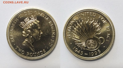 Великобритания 2 фунта 1995 г 50 лет ООН BUNC - 5.12 - IMG_20251202_075023