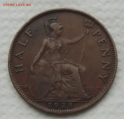Великобритания ½ пенни 1928 до 7.12.2025 - Великобритания ½ пенни 28.JPG