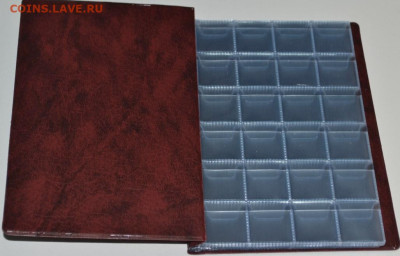 Альбом на 192 монеты, ячейка 26х29 мм, - АБ красный-2