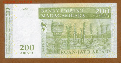 Мадагаскар 200 ариари 2004 UNC до 10.12. - Мадагаскар_200ариари-2004_UNC_спинка