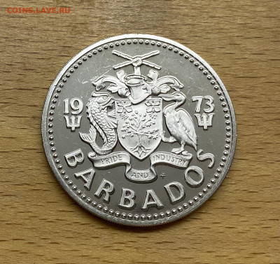 Барбадос 2 доллар 1973 Коралловые Рыбы фауна рыба из набора - IMG_3632.JPG