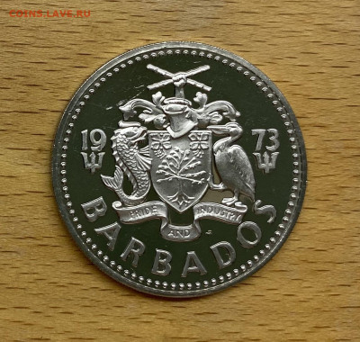 Барбадос 2 доллар 1973 Коралловые Рыбы фауна рыба из набора - IMG_3629.JPG
