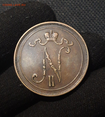 Николай II РУССКАЯ ФИНЛЯНДИЯ 10 ПЕННИ 1911 года До 12.12 - 20250717_215842