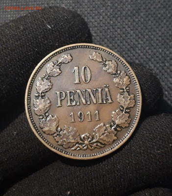 Николай II РУССКАЯ ФИНЛЯНДИЯ 10 ПЕННИ 1911 года До 12.12 - 20250717_215823