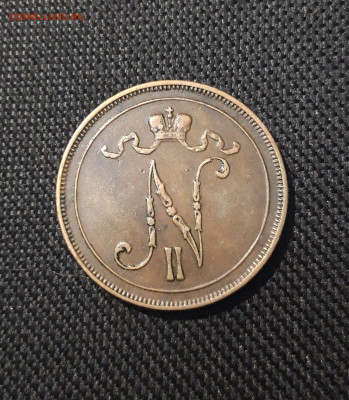 Николай II РУССКАЯ ФИНЛЯНДИЯ 10 ПЕННИ 1911 года До 12.12 - 20250717_215750