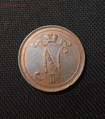 Николай II РУССКАЯ ФИНЛЯНДИЯ 10 ПЕННИ 1908 года До 12.12 - 20250717_215156