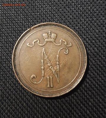 Николай II РУССКАЯ ФИНЛЯНДИЯ 10 ПЕННИ 1907 года До 12.12 - 20250717_215357