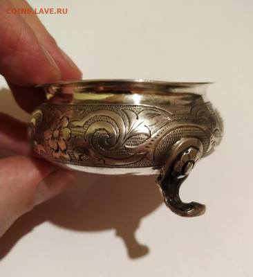 Серебряная солонка 84 пробы с дефектом до 22.00 09.12.25. - 05