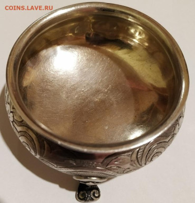 Серебряная солонка 84 пробы с дефектом до 22.00 09.12.25. - 04