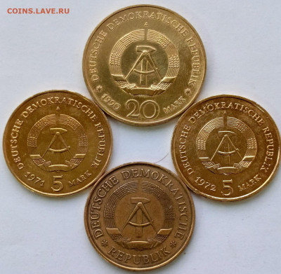 ГДР юбилейка 1969, 71, 72 и 1990 гг. до 17.12. - Г 1