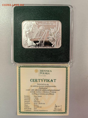 1дол 2010 Ниуэ, Планер. Отто Лилиенталь, Ag925, до 19.12 - Ю Небо-Лилиенталь-2