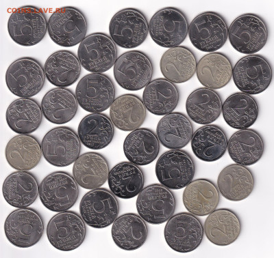 2 + 5 рублей (22+19) разные 2000-2017 до 18.12 22:00 - 2+5pyb_a