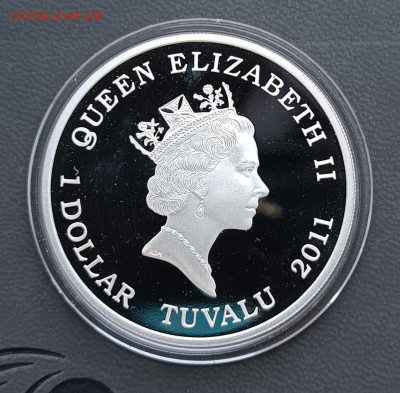 Тувалу 1 доллар. Большая белая акула, до 23.12. - 1766073796621