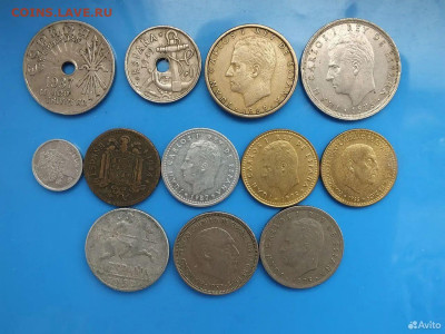 12 монет Испании с 1937 года без повторов - исп2