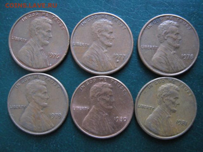 фикс США 1 цент 1959-1981(В5) - 22.21 26а