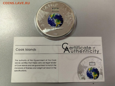 10дол 2012 О-ва Кука, Нано Земля, Ag925, до 31.12 - Ю Нано Земля-1