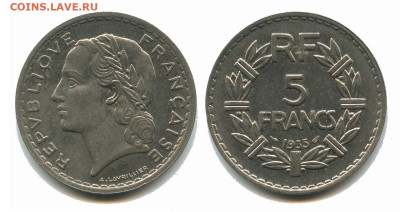 Франция 5 франков 1935 до 22.00 мск 26.12.2925 года - франция 5 франков 1935