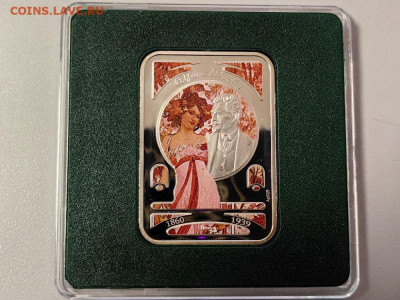 1долл 2010 Ниуэ. Альфонс Муха, Ag925, до 31.12 - Ю Худож.кв Муха-1