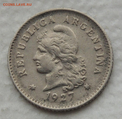 Аргентина 10 сентаво 1927 до 28.12.2025 - Аргентина 10 сентаво 27 .JPG