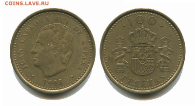 Испания 100 песет 1998 до 22.00 мск 26.12.2025 года - испания 100 песета 1998