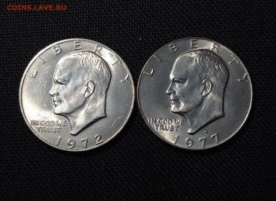 США 1 доллар 1972 года + 1 доллар 1977 года До 02.01 - 20250903_211755