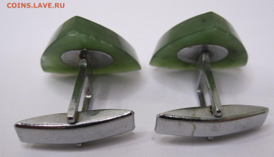 Запонки СССР Знаки зодиака "Весы" Нефрит до 28.12 - 002.JPG