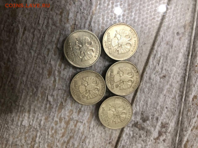 1 рубль 1999 Пушкин . 5 штук - photo_2025-12-27_22-14-41