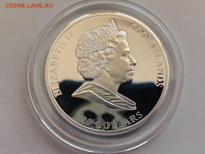 20дол 2009 О-ва Кука Сикстинская мадонна. Рафаэль, Ag999 - Х 2009 Сикстинская-3