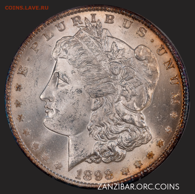 ЗАНИМАТЕЛЬНАЯ НУМИЗМАТИКА - США 1 доллар, 1898-