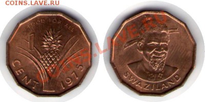 >ФАО< Свазиленд 1 цент 1975 до 03.03.12 17:00 - Свазиленд_1_цент_75