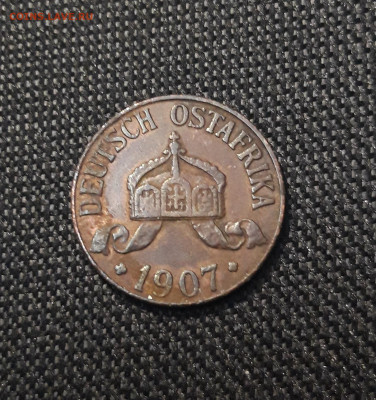 Германская Восточная Африка 1 геллер J 1907 года До 06.01 - 20241229_172247