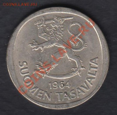 !Серебро! Финляндия 1 марка 1964 S до 29.02.2012 22-00 - 0012