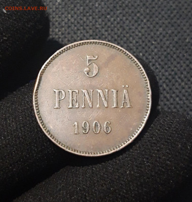 Николай II РУССКАЯ ФИНЛЯНДИЯ 5 пенни 1906 года До 08.01 - 20250714_221151