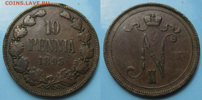 Финляндия 10 пенни 1895 до 08-01-26 в 22:00 - Финляндия 10 пенни 1895    235-ак36-4833