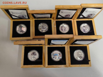 Монголия 1000тугр 2016-2022 Революционеры Ag999 (7шт), до 11 - Ф Революционеры - 1