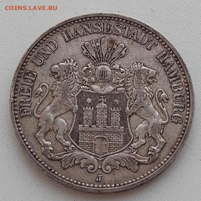 Германия, 3 марки 1909 до 10.01.26 в 22.00. - IMG_20260106_090859_1