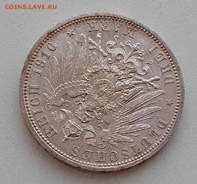 Германия, 3 марки 1910 до 10.01.26 в 22.00. - IMG_20260106_094412