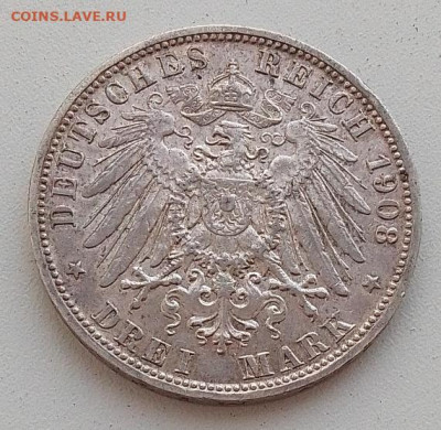 Германия, 3 марки 1908 до 10.01.26 в 22.00. - IMG_20260106_094430