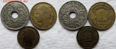 Франция 1919-1958 (17 монет). До 11.01.26 22-00 - 1