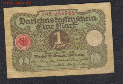 Германия 1920 1 марка до 12 01 - 26