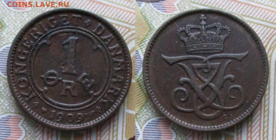 Дания 1 эре 1909  до 13-01-26 в 22:00 - Дания 1 эре 1909    1082-1